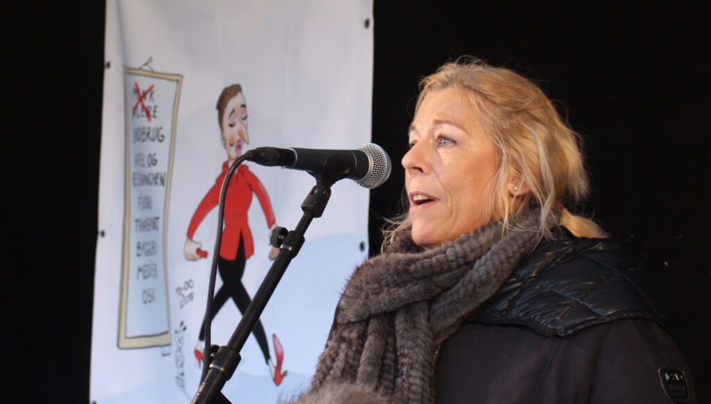 Demonstration i Aarhus med Lise Bech 2